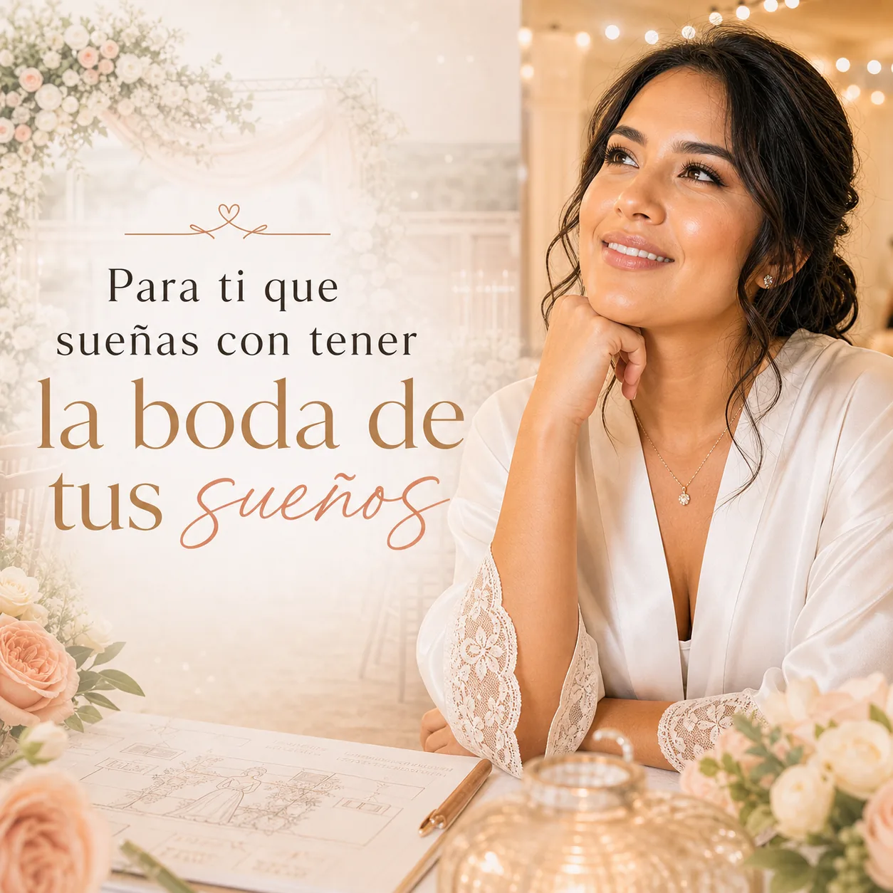 Visual de una novia que quiere empezar su planeación con más claridad